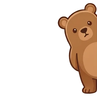 FrameBear mascot peeking in